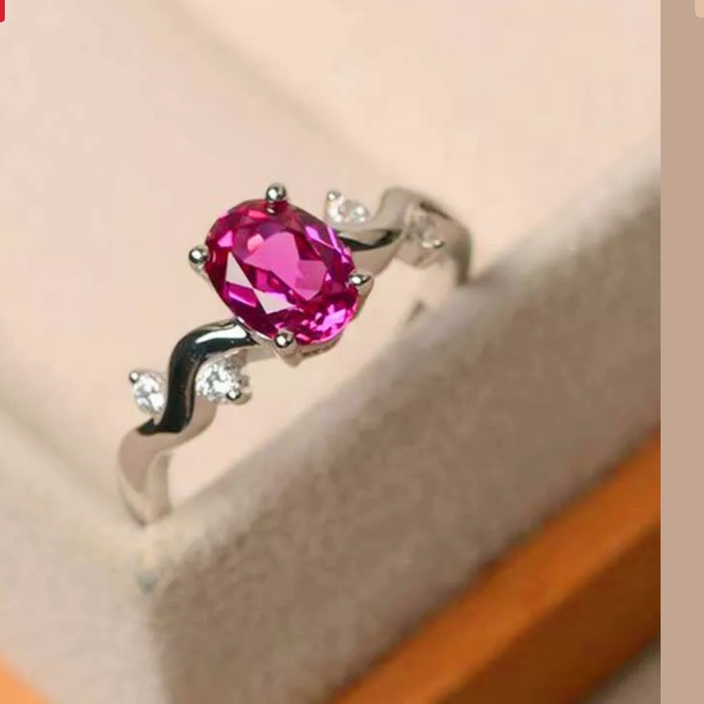 Sterling Silver Ruby Ring 925 - image 5